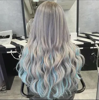 ロング カラー ブリーチ&エクステ 🥀ケアカラー特化のヘアスタイル