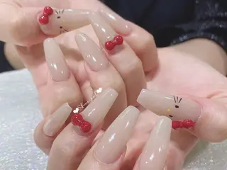 ネイル shine 🎀 長さだし&デザインのネイルデザイン