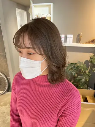 カラー ヘアアレンジ メンズ キッズ マツエク・マツパ アイブロウ 透明感カラー🤎 ゆりのヘアスタイル