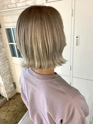ミディアム ✨ハイトーン✨艶髪 ✨髪質改善✨和田のヘアスタイル