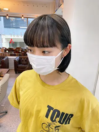 ショート カラー レイヤーウルフ エクステ磯部のヘアスタイル