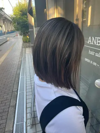 セミロング 髪質改善×縮毛矯正 ×艶カラーNAOのヘアスタイル