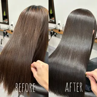 ロング 縮毛矯正、髪質改善／ 松田 龍之介のヘアスタイル