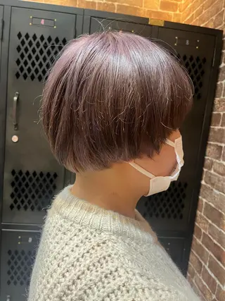 ショート カラー パーマ ヘアアレンジ メンズ キッズ ネイル マツエク・マツパ アイブロウ 久木原 ゆりのヘアスタイル