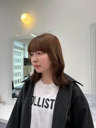 カラー 透明感ベージュ🤎 ナチュラルレイヤーのヘアスタイル