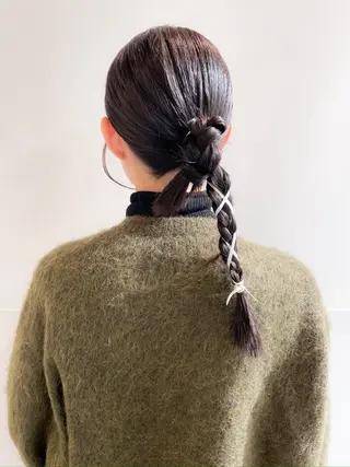 ミディアム カラー パーマ ヘアアレンジ 💖美髪矯正💖 辻未侑のヘアスタイル