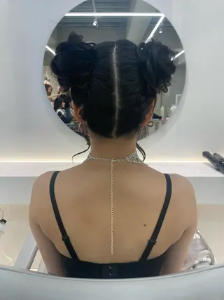 ヘアアレンジ ヘアセット🎀耳つぼ 👂💎MONAMIのヘアスタイル