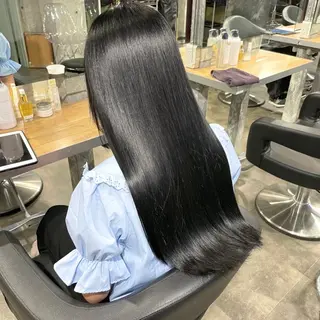 セミロング カラー ヘアアレンジ 韓国風ベージュ🤎 赤みなし🌿横浜🤎のヘアスタイル