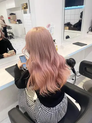 カラー ロング ハイトーン 横浜💞ミオのヘアスタイル