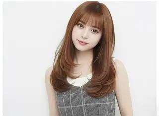 セミロング カラー 赤み消し韓国ヘア レイヤー縮毛🤍渡邉のヘアスタイル