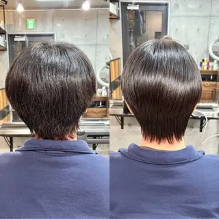 ショート パーマ メンズ ショートボブ髪質改善 縮毛矯正のプロ山道潤のヘアスタイル