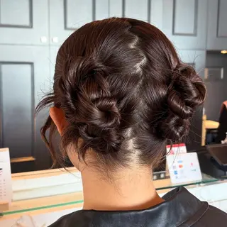 セミロング カットモデル/ セット/宮里心香のヘアスタイル