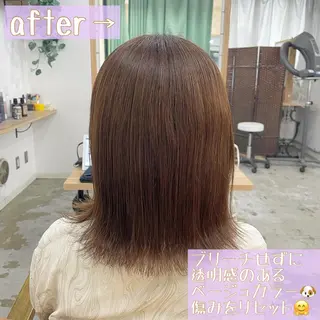 ミディアム カラー 似合わせスタイル🪮 🌿まなべさとみ🌿のヘアスタイル