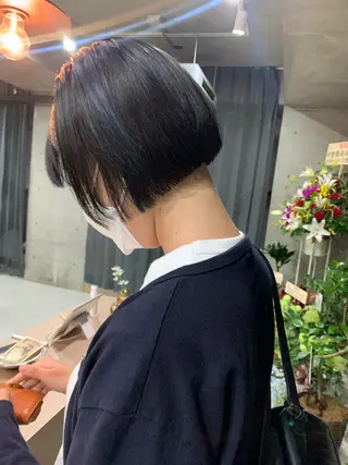 ショート カラー ボブパーマコテ巻き風 パーマNo1深江秀平のヘアスタイル