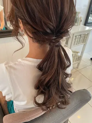 セミロング ヘアアレンジ キッズ ヘアメイク10年から 美容師💄Anriのヘアスタイル