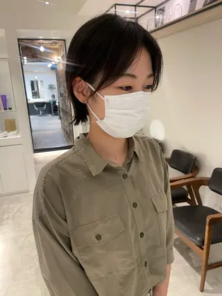 ショート カラー 一箭 恵梧/ロングヘアのヘアスタイル