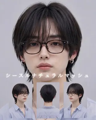 ショート パーマ メンズ メンズ特化美容師 メンズパーマ/蓮のヘアスタイル