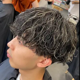 ミディアム カラー ヘアアレンジ メンズ fifth 石川 凪のヘアスタイル