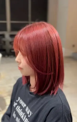 セミロング 谷口 萌瑛のヘアスタイル