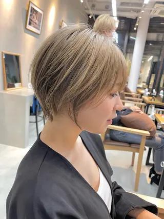 ショート カラー 似合わせショート×透 明感/やじまたかしのヘアスタイル