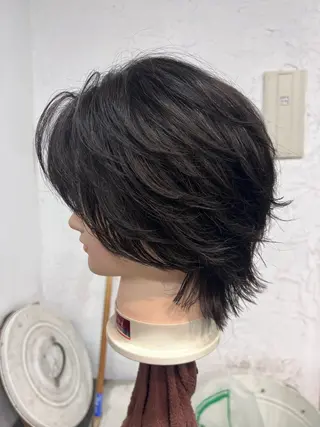 ミディアム メンズ 原宿 無料カット fifth イノウエのヘアスタイル