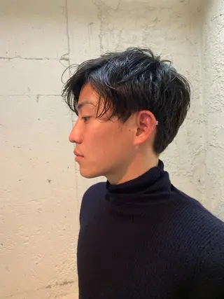 ショート メンズ 髪質改善ストレート/ ブリーチ／渋谷　福田のヘアスタイル