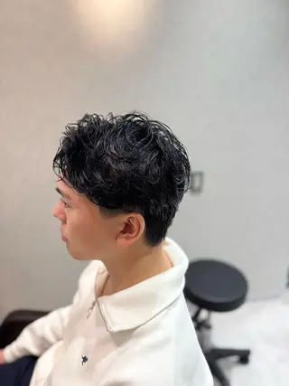 ショート パーマ メンズヘア特化 廣田和也のヘアスタイル