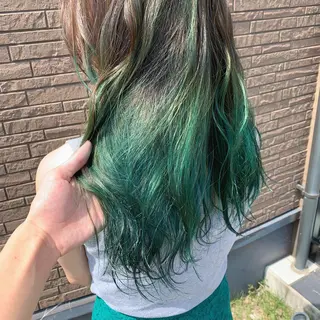 セミロング カラー 清水 亮太／赤み消しカラーのヘアスタイル