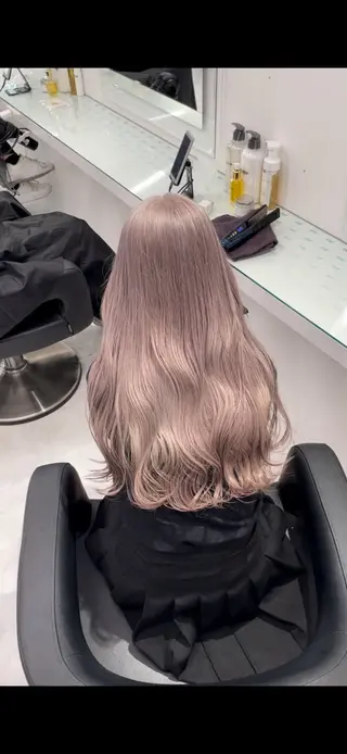 ロング 🖤メンズハイトーン /カットRisa🖤のヘアスタイル