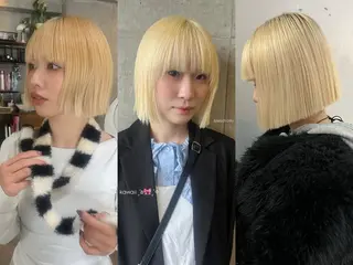 ショート カラー 韓国ボブ/ハッシュ カットKIRAのヘアスタイル