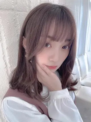 セミロング パーマ 池袋髪質改善 タニグチのヘアスタイル