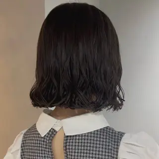 ミディアム カラー パーマ akane/ボブ /ブラウンベージュのヘアスタイル