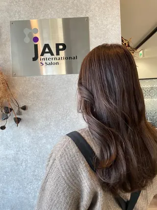 ロング カラー たなか りなのヘアスタイル