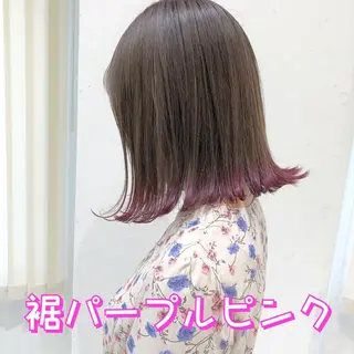 ミディアム カラー パーマ ヘアアレンジ ハイトーン特化🤍 浦住のヘアスタイル