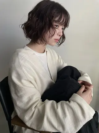 ショート パーマ -みつま はるな-のヘアスタイル