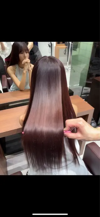 セミロング 縮毛矯正特化 髪質改善辻良輝のヘアスタイル