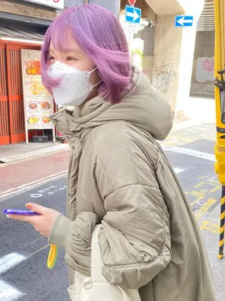 ミディアム カラー chlom所属・🌱大人ハイトーン RENのヘアスタイル