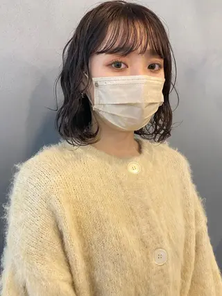 ミディアム カラー 砂原 ひよりのヘアスタイル