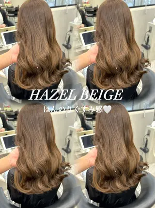 セミロング カラー ヘアアレンジ fumika🎀 ベージュのヘアスタイル