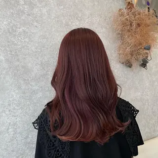 ロング カラー たなか りなのヘアスタイル