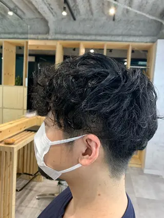ミディアム カラー パーマ ヘアアレンジ メンズ ネイル マツエク・マツパ Sia中野新橋 『JUNYA』のヘアスタイル