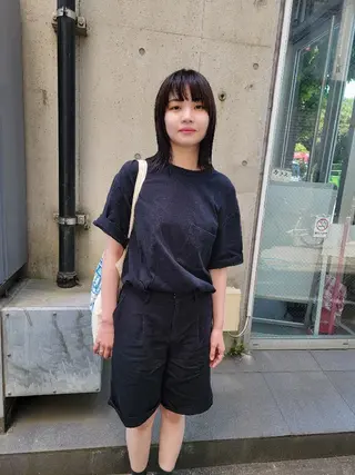 ミディアム カラー OMA カタギシのヘアスタイル