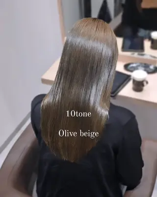 ミディアム カラー 縮毛矯正をしている人 のためのカラーのヘアスタイル