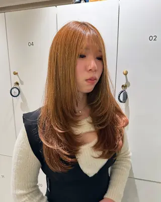 ロング 切りっぱなし/髪質 改善矯正/さやか🫧のヘアスタイル