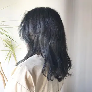 セミロング カラー 高澤 まなみのヘアスタイル