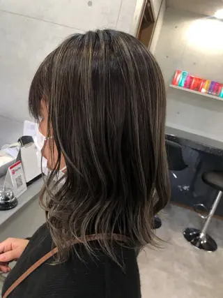 セミロング REVE美容室 REVEマツエクのヘアスタイル