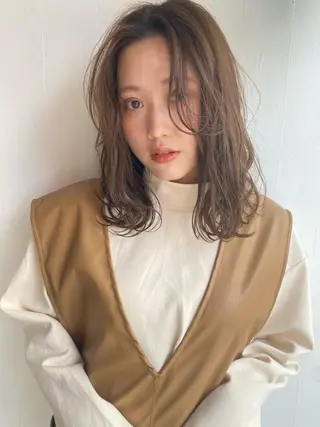 ミディアム 🍃透明感スタイル ｙｕ-ｋａ🍃のヘアスタイル