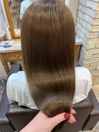 ロング カラー 韓国×巻ける髪質改善 💍maki💍のヘアスタイル