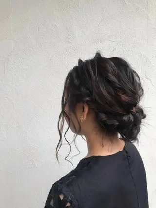 ミディアム ヘアアレンジ 山下 襟華のヘアスタイル