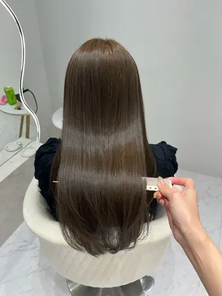 ロング カラー 𝑹𝒊𝒉𝒐🎀 名駅/大人韓国ヘアのヘアスタイル